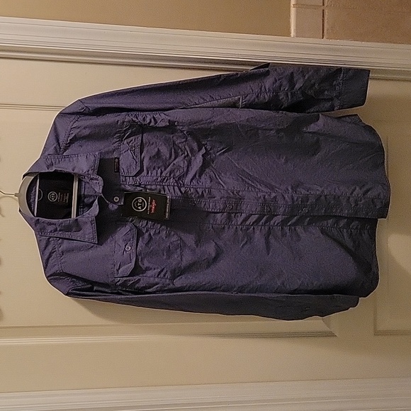 Wrangler ATG long sleeve roll tab mixed material heather gray shirt XL Tall NEW… - Picture 1 of 15